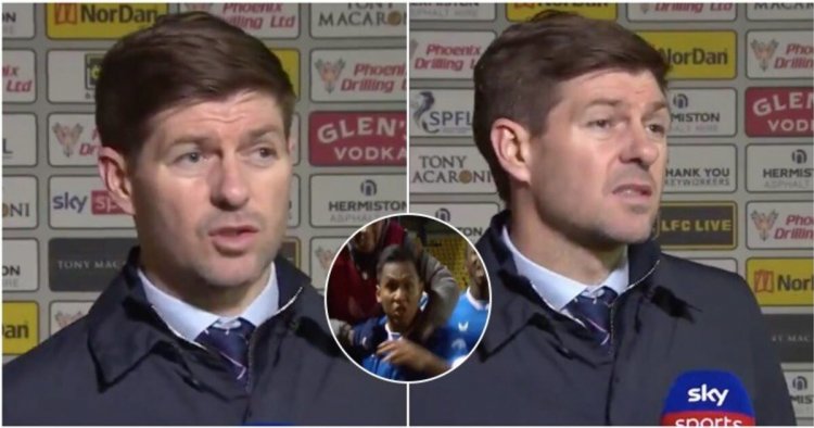 Steven Gerrard giving 2021's funniest interview answer with a straight face is going viral