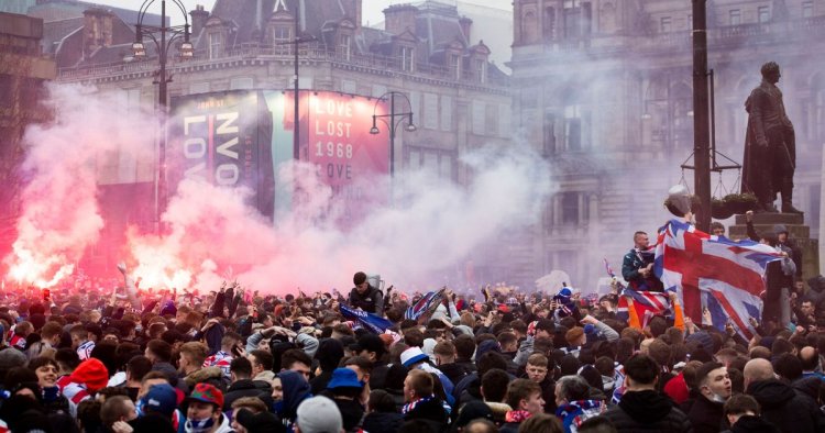 Nicola Sturgeon calls Rangers fans gathering in George Square 'infuriating and disgraceful'