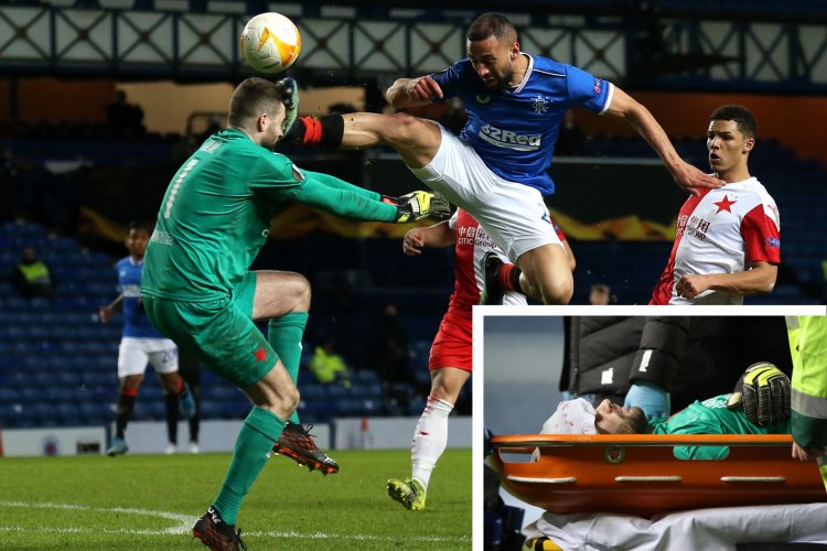 Rangers v Slavia Prague: Kemar Roofe shown straight red just SIX minutes after being subbed on
