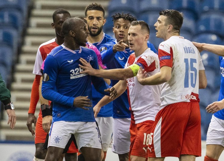 Glen Kamara heard accusing player of racist comment during Rangers' defeat to Slavia Prague
