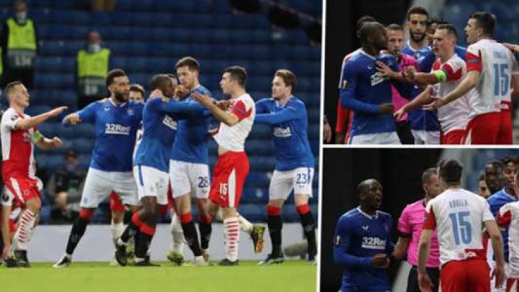 Slavia Prague racially abused Kamara, claims Gerrard after Rangers' Europa League defeat | Goal.com