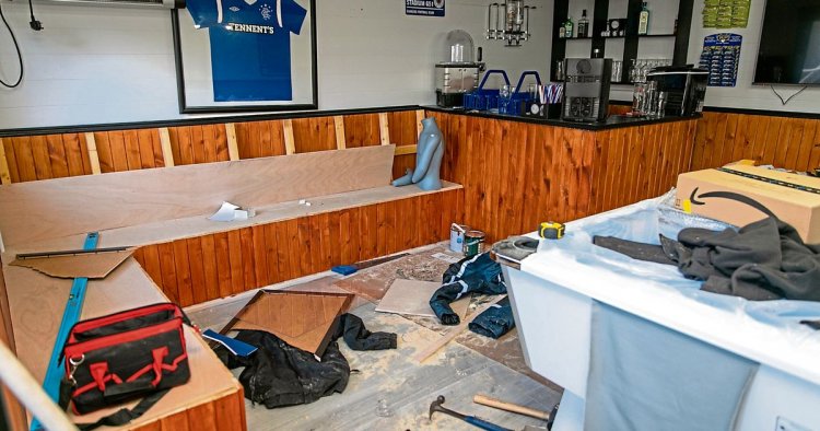 Chubby thieves ransacked Rangers fan's man cave and nicked £1500 signed shirts
