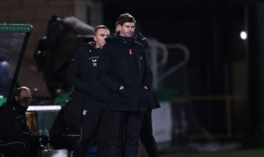 Steven Gerrard sent off after furious reaction to Alfredo Morelos yellow