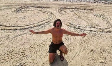 Brian Matthews celebrates Rangers in Dubai after eating Billy Boys burger