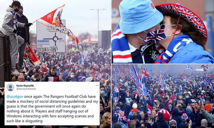 Rangers fans blasted for 'idiotic' celebrations after SPL title win