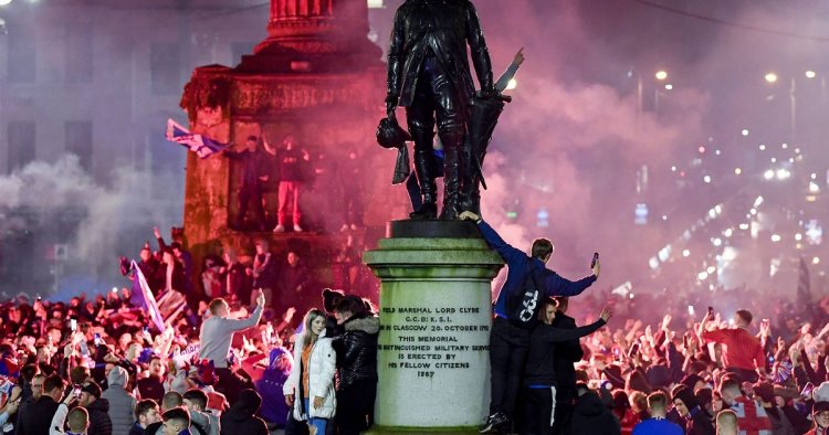 Police arrest 28 people at Rangers title gatherings as officers assaulted