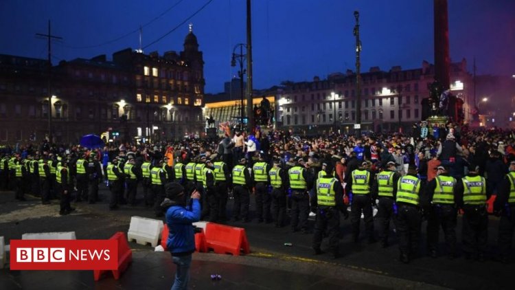 Rangers' Premiership win: Officers assaulted as fans celebrate