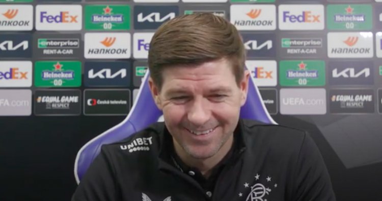 Every word of Steven Gerrard's press conference ahead of Slavia Prague