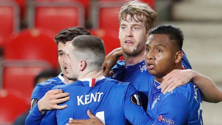 Slavia Prague 1-1 Rangers: Filip Helander strike gives Scottish Premiership champions Europa League advantage