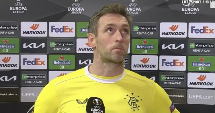Allan McGregor reacts to sensational Rangers save in trademark fashion