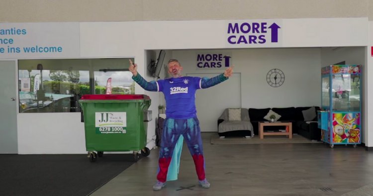 Australian car company in Rangers salute with 'can you see us now' jibe