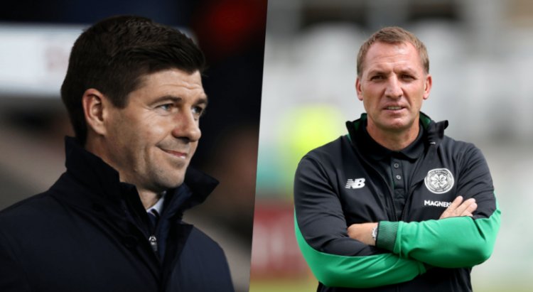 Brendan Rodgers reacts to Steven Gerrard's title win with Rangers