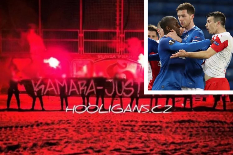 Slavia Prague president 'terribly ashamed' by fans' sickening racist banner