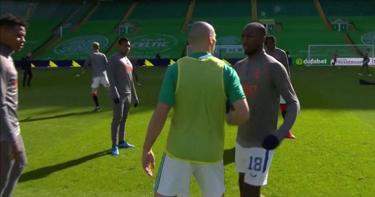 Scott Brown’s classy gesture to Glen Kamara spotted before Celtic vs Rangers