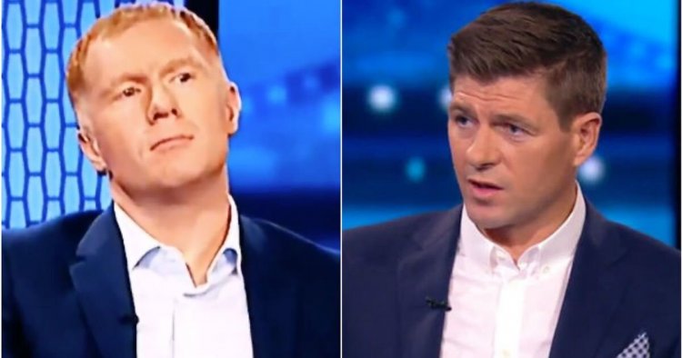 Never forget Paul Scholes' priceless reaction to Steven Gerrard saying he never won a PL title