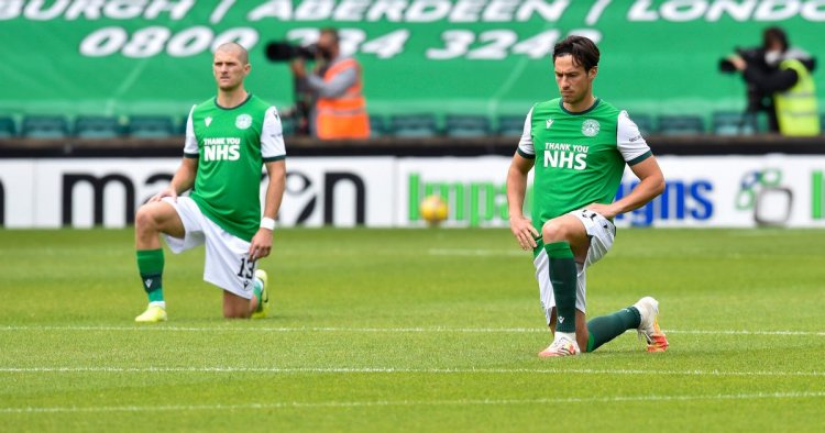 Hibs will stand before matches for the rest of the campaign
