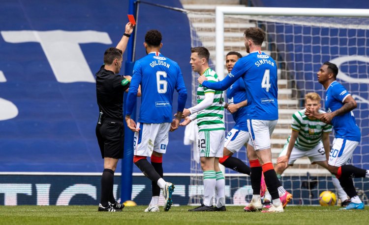 Callum McGregor red card a 'bad decision' as Celtic boss calls out 'inexperienced' referee Nick Walsh after Rangers defeat