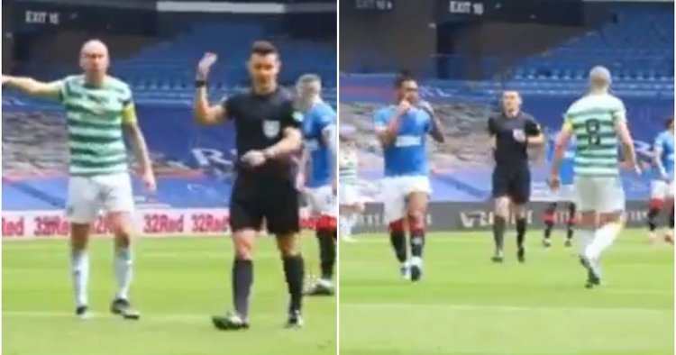New footage shows Alfredo Morelos mocking Scott Brown in Old Firm derby with fine s**thousery