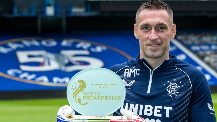 Allan McGregor: Rangers goalkeeper named SPFL Player of the Season