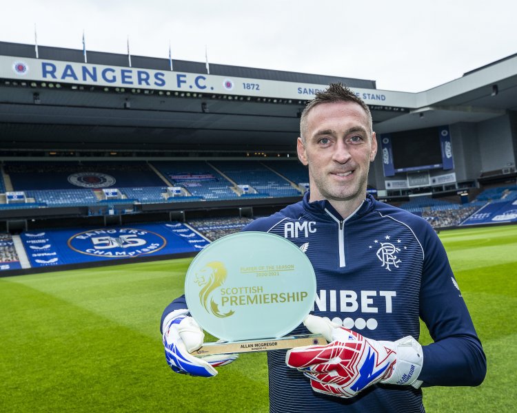 Rangers keeper Allan McGregor named Premiership Player of the Year